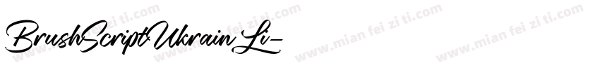 BrushScriptUkrain Li字体转换